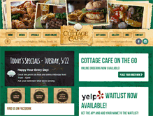 Tablet Screenshot of cottagecafe.com